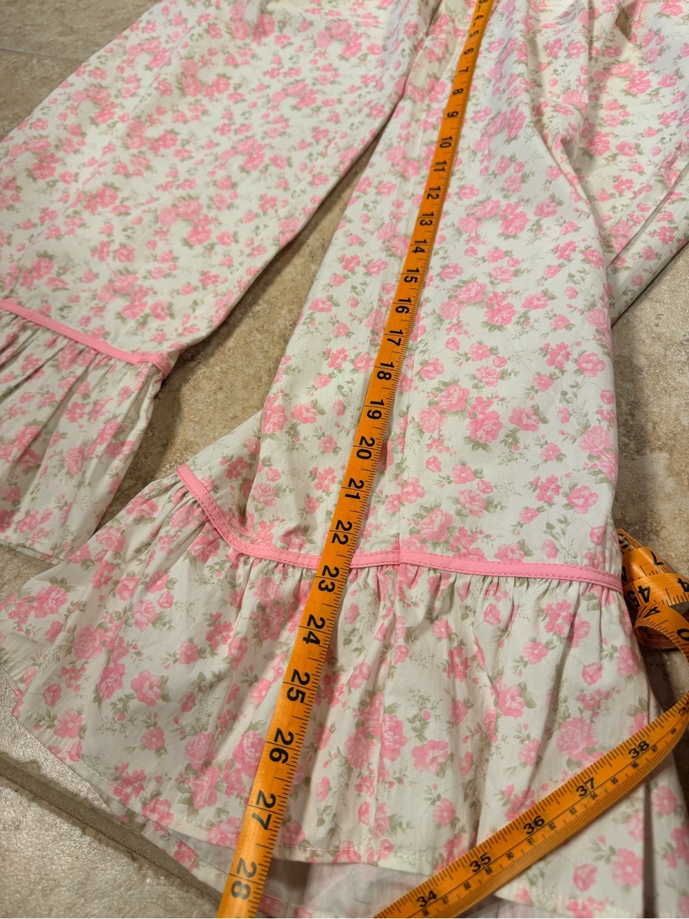 NWT Peach Tree California Pink Rosette Lounge Set - 2 Pieces - Picture 10 of 14